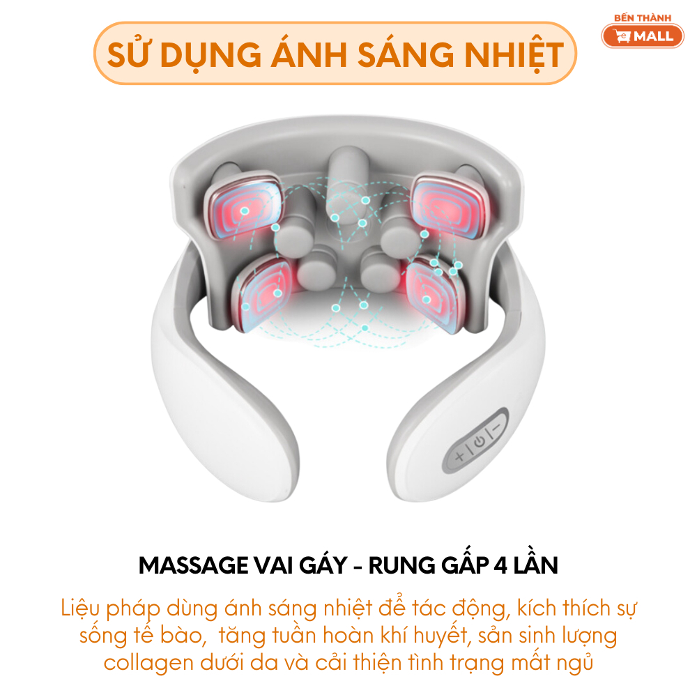 Máy Massage Cổ Misuma JT88, Mát Xa Xung Điện Cùng 5 Đầu Rung Làm Giảm Nhức Mỏi
