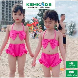 Bộ bơi cho bé gái mẫu áo 2 dây kèm quần 8-28kg