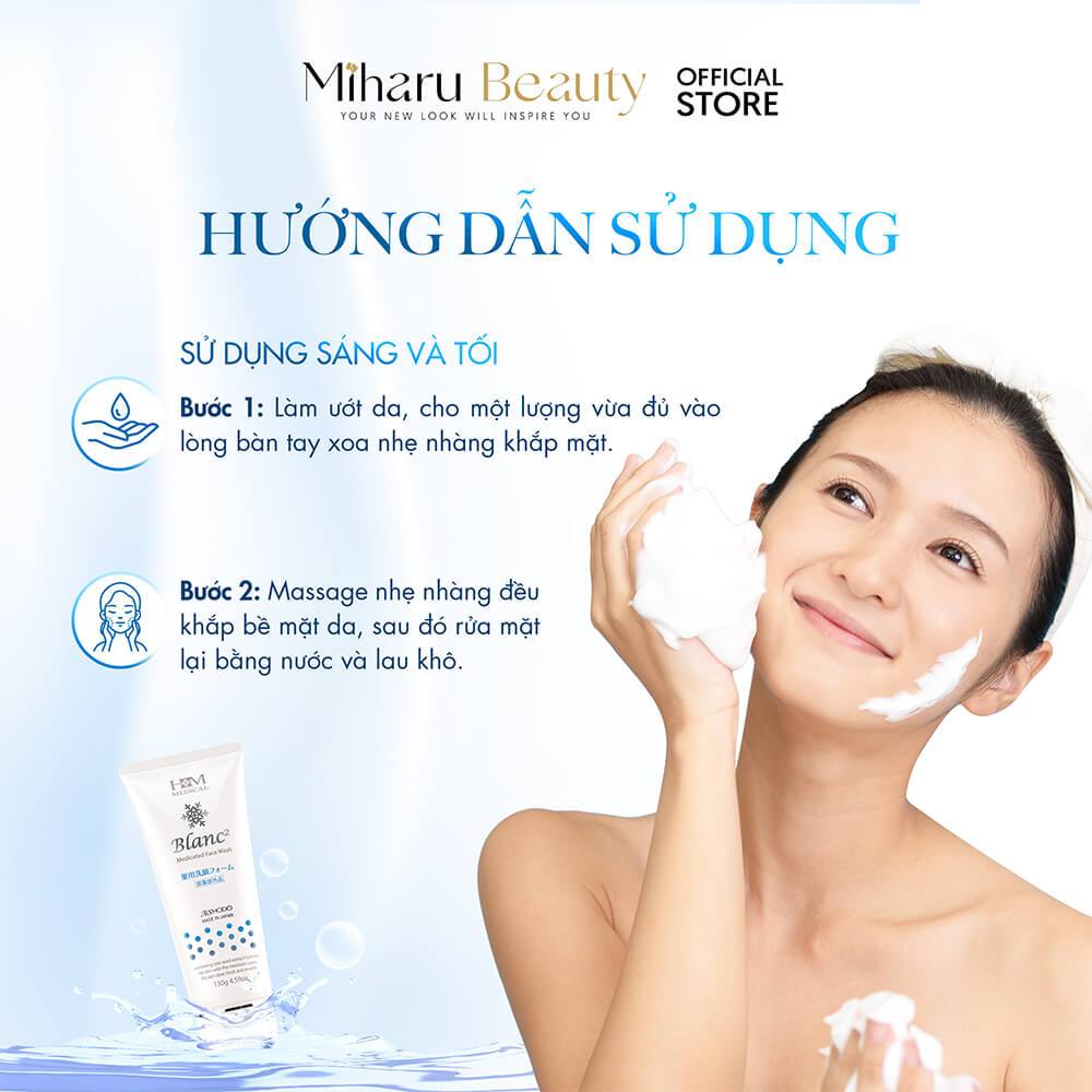 Sữa rửa mặt dưỡng trắng da, mờ thâm nám, tàn nhang - Blanc2 Medicated Face Wash 130g | BigBuy360 - bigbuy360.vn