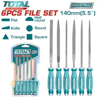Bộ 6 giũa sắt mini 5.5''140mm total tht91462