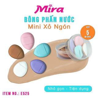 BÔNG PHẤN NƯỚC MINI XỎ NGÓN MIRA (HỘP 5 CÁI) E525