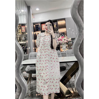 Váy kẻ nơ cổ sne sm