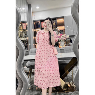 Váy kẻ nơ cổ sne sm