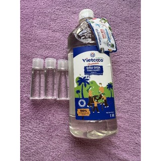 Dầu dừa lọ 30ml, chiết từ chai dầu dừa Vietcoco 1 lít.