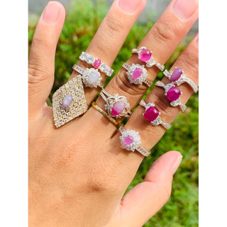 Nhẫn bạc ta :ruby kính :saphia sao : yên bái tự nhiên 100%