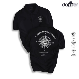 Áo Thun Polo Nam Unisex DAPPER 12 Cotton Cá Sấu Trơn In Hình Khiết Kế, Kiểu Dáng Hiện Đại-RT35