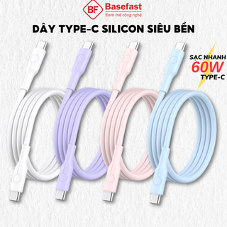 Dây sạc nhanh Type C 60W basefast cáp sạc cao su non siêu bền cho samsung xiaomi máy tính bảng