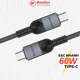 Dây sạc nhanh Type C 60W basefast cáp sạc bện dù siêu bền cho android samsung xiaomi máy tính bảng