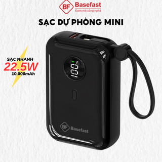 Sạc dự phòng Basefast sạc nhanh 22.5W chống quá tải nhiệt có đèn Led hiển thị pin cho iP samsung