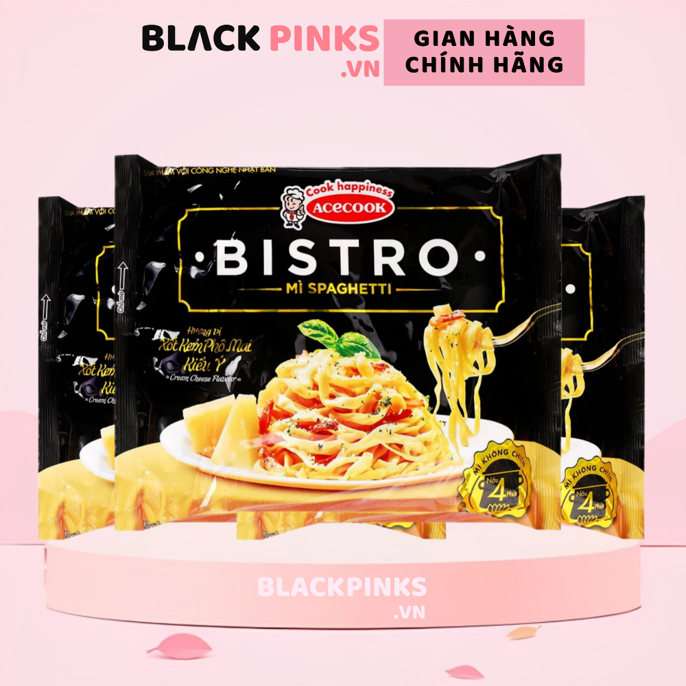 [Thùng 24 gói] Mì spaghetti Bistro xốt kem phô mai kiểu Ý 100g
