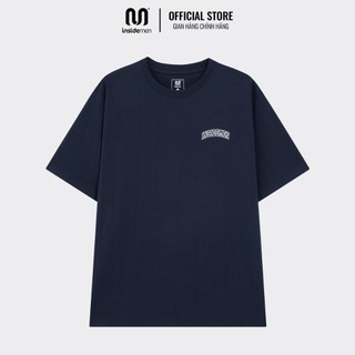 Áo thun nam form rộng cotton INSIDEMEN phông basic chất liệu cao cấp kiểu dáng tay lỡ phối hợp unisex ITS00403