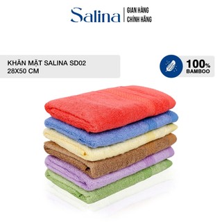 Khăn Mặt Salina 28 x50cm Sợi Tre Dệt Trơn Dày Êm, Bảo Vệ Da Mặt SD02