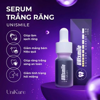 Serum trắng răng unismile giảm vết ố vàng, làm sạch mảng bám trên răng và hỗ trợ trắng răng 10ml