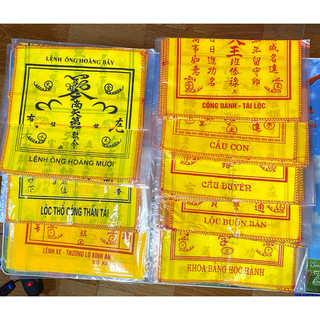 Lệnh vải xin Lộc buôn bán,công danh tài lộc, Ông Mười, ông Bẩy, Thổ công Thần tài, Cầu duyên, Cầu con, Lệnh xe bình an