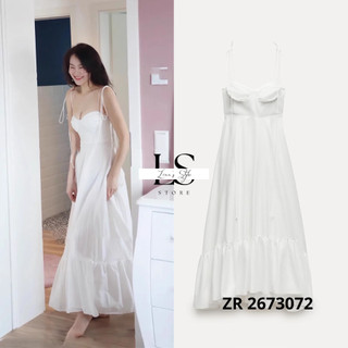 Đầm maxi Poplin trắng TQXK mẫu mới 2024 trẻ trung thanh lịch thời trang du lịch hot girl | Order