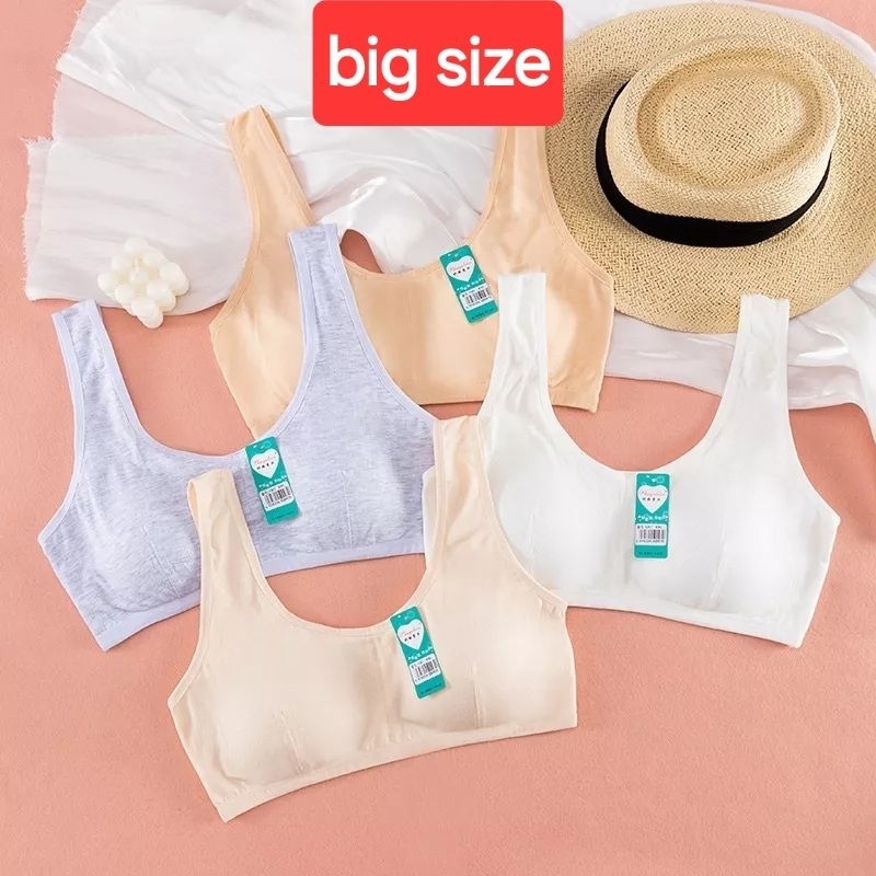 có size 1397 Áo lá lót bra học sinh mút liền big size cấp 1 2 3 có mút mỏng bigsize lớn đại cỡ 2x 2x