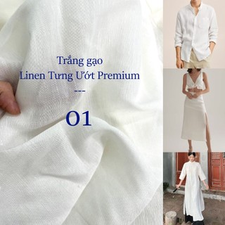[Vải MM] [103] Vải Linen Tưng Ướt Premium mịn, mướt, Lên Áo, Quần, Váy, Đầm, Sơ Mi, Vest (Giá Bán 0.5m x Khổ 1.4m)