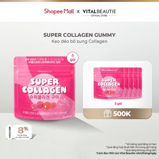 Kẹo bổ sung collagen Vital Beautie Super Collagen Gummy 5 gói - 6,000mg