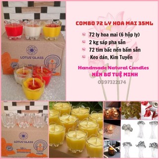 Combo 72 ly hoa mai làm nến 35ml