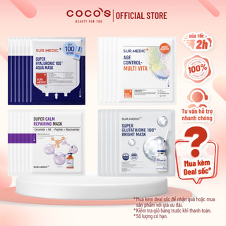 Combo 10 Mặt Nạ Surmedic, Mặt Nạ Dưỡng Trắng, Mặt Nạ Phục Hồi, Mặt Nạ Giảm Lão Hóa 30g/10