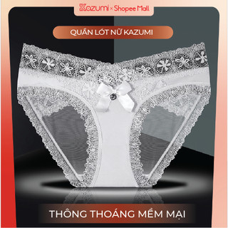 Quần Lót Ren Nơ Cao Cấp KaZuMi, Quần Chip Nữ Mềm Mại có lớp lót kháng khuẩn mặc hàng ngày êm ái A37