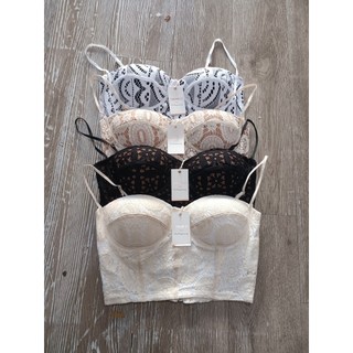 Áo 2 dây dáng bra có mút ngực phối ren viền siêu hot sexy