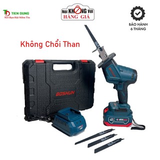 Máy cưa kiếm pin boshun không chổi than 2 tốc độ chân pin phổ thông tặng kèm 4 lưỡi