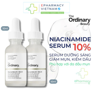 The Ordinary Niacinamide 10% + Zinc 1% - Serum The Ordinary tinh chất kiềm dầu, giảm mụn