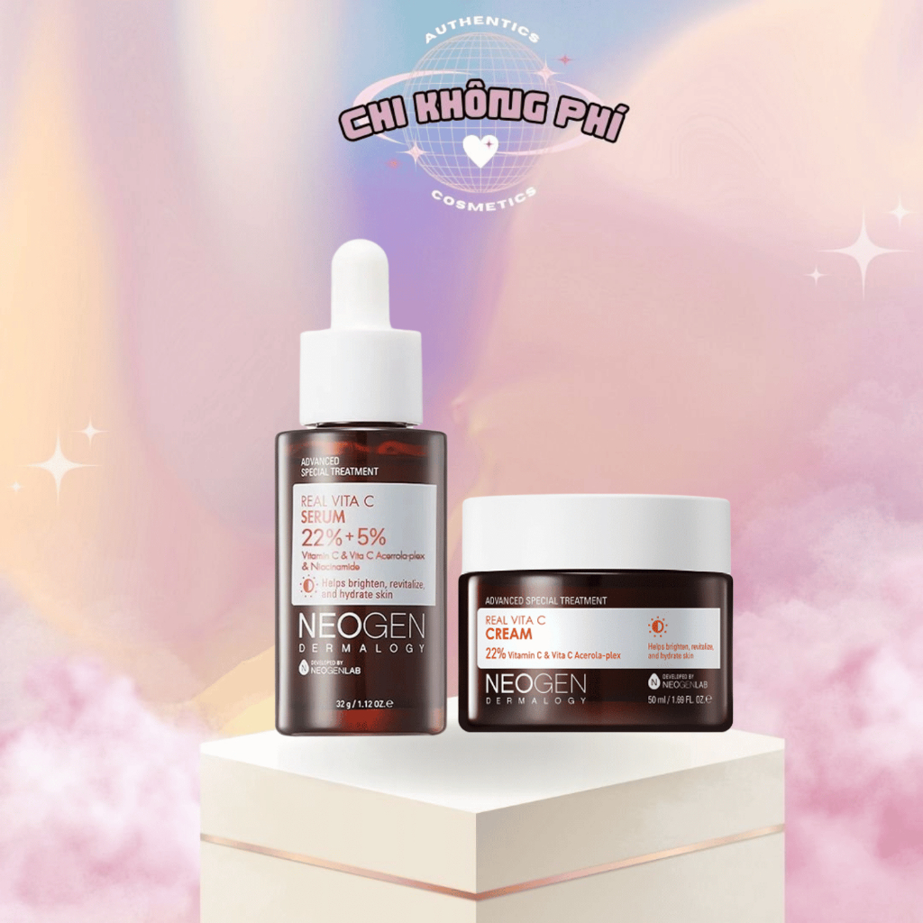 Serum và Kem Dưỡng Trắng Mờ Thâm Neogen Dermalogy Real Vitamin C Serum