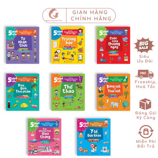 Sách: combo 5 phút mỗi ngày - bộ sách tiếng anh đầu tiên cha mẹ dạy bé