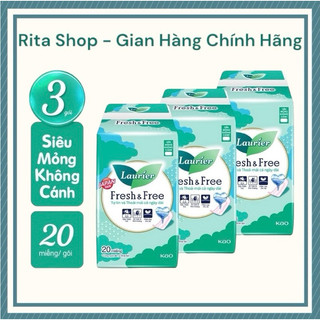 Băng Vệ Sinh Laurier Fresh & Free Ban Ngày Siêu Mỏng Không Cánh