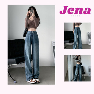 Quần Jean Nữ Ống Suông Thiết Kế hoạ tiết retro màu bạc, Quần Jean nữ ống rộng cao cấy nữ đen xám cạp cao J02