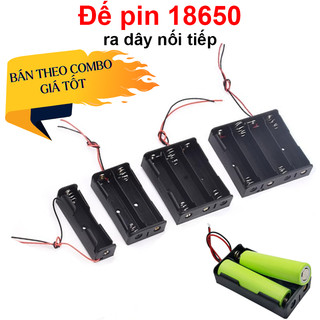 Đế cell 18650 ra dây nối tiếp ||