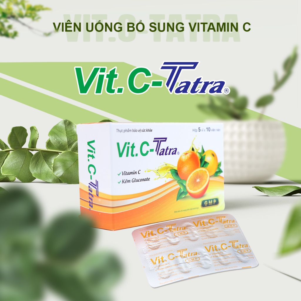 [Hộp 50 viên] Viên uống bổ sung Vitamin C - Vit.C-Tatra
