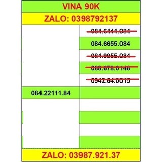 Sim Vina 10 số , SỐ ĐẸP ĐỒNG GIÁ 70K - 90K - 120K vinaphone
