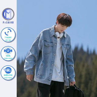 Áo khoác nam jean form rộng boy phố chống nắng M FASHION cao cấp phong cách năng động trẻ trung