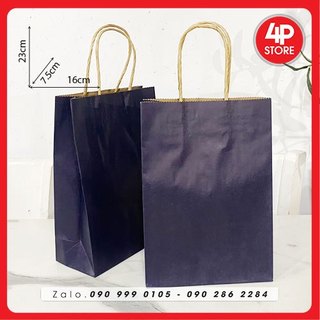 01 túi 16x23x7.5cm kraft xịn màu xanh dương đậm
