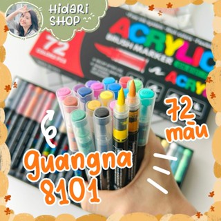 Bút Acrylic Marker Guangna 8101 Nhiều Mực, Đầu Brush Vẽ Tranh Trên Nhiều Loại Vật Liệu - Hidari Shop