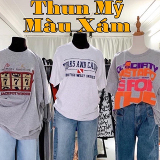Áo thun 2hand mỹ màu xám hàng loại 1 đẹp