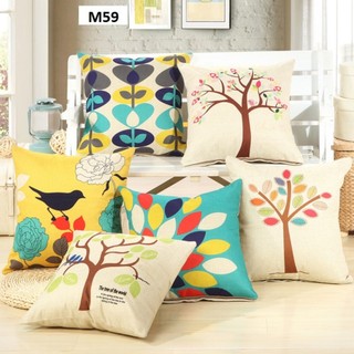 Vỏ Gối tựa lưng, sofa trang trí nhà cửa, văn phòng vải bố mẫu thỏ M74