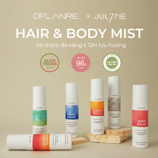 JULYME Xịt thơm hương nước hoa đa năng Hair & Body Mist, xịt thơm body, xịt đa năng, lưu hương lâu
