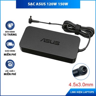 Sạc Laptop Asus 120W-150W Chân Nhỏ 4.5X3.0mm (BH 12 THÁNG 1 ĐỔI 1) - Sạc Zin