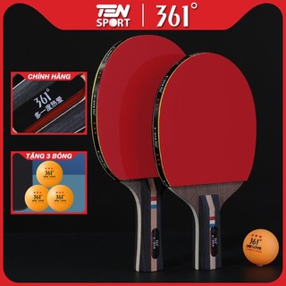 Cặp vợt bóng bàn 361 đàn hồi cao cấp Vợt bóng bàn chuyên dụng cho người mới bắt đầu Hàng Chính Hãng