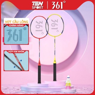 Set 2 vợt cầu lông người lớn 361 Vợt cầu lông hợp kim nhôm Tặng kèm hộp 3 cầu dây cuốn vợt