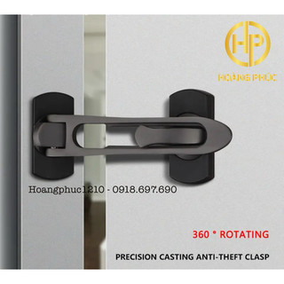 Chốt an toàn cửa đi ra vào cao cấp - inox 304 Sơn đen