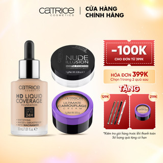 Bộ ba trang điểm Catrice kem nền phấn phủ và kem che khuyết điểm cho lớp makeup hoàn hảo 30ml