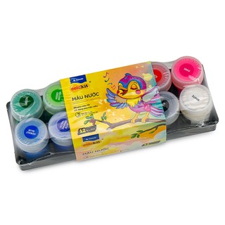 [MUA SỈ GIẢM 10%] Màu nước vẽ tranh, tô tượng Thiên Long TL-WACO-05, 12 màu