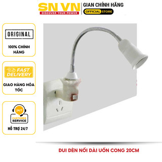 Đui đèn nối dài dây uốn e27 loại 20cm, hàng loại 1 chất lượng cao