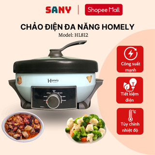 Chảo điện đa năng Homely  HL-870 công suất 1800W, nồi lẩu điện tiện dụng cho gia đình dung tích 7L