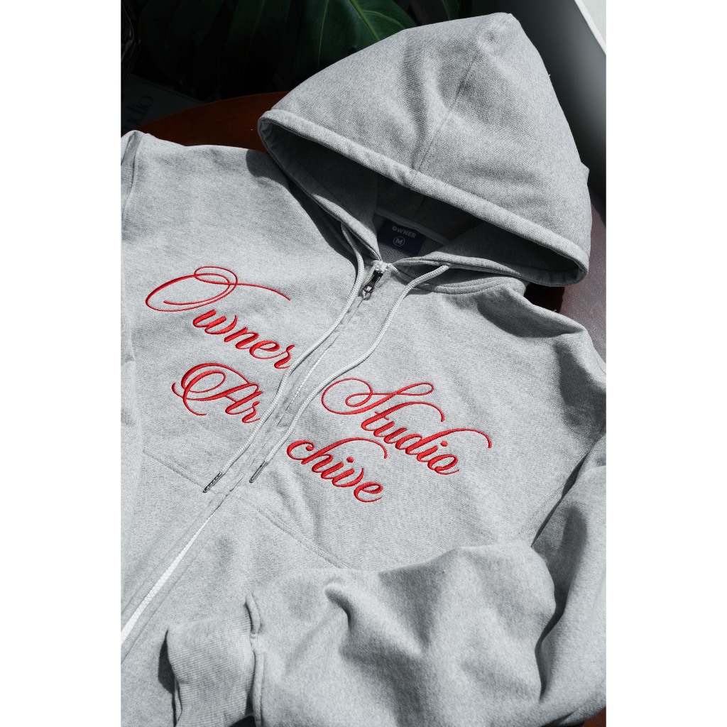 Áo khoác dây kéo khoá thêu OWNER ARCHIVE SAU - Hoodie zip Unisex Nam Nữ Owner